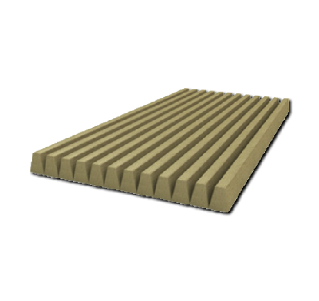 Photo of a flat sheet of V-groove pipe insulation
