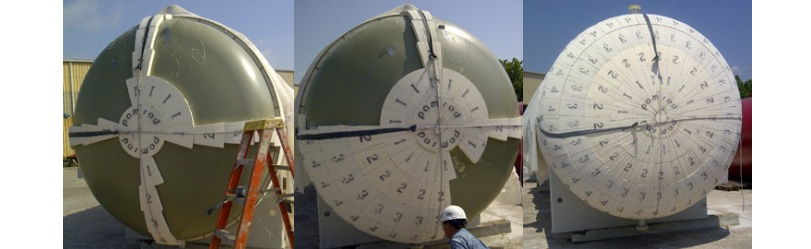 Photo of a ;arge cylindrical tank while 